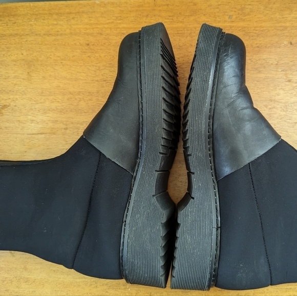 Reality Studio Dystopian Mixed Media Scuba Leather Chunky Sole Bootie - Picture 7 of 15